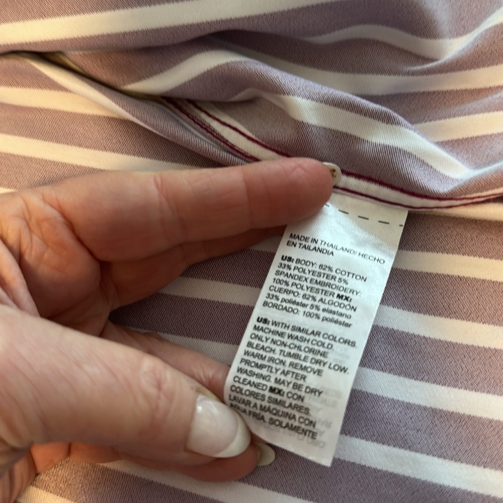Chico’s Striped Button-Up Shirt - Picture 4 of 9
